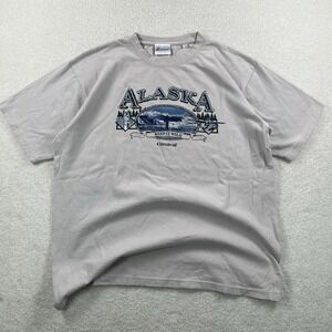 Vintage Carnival Cruise Line Alaska Tshirt Men's Large Gray Keep It Wild Whale